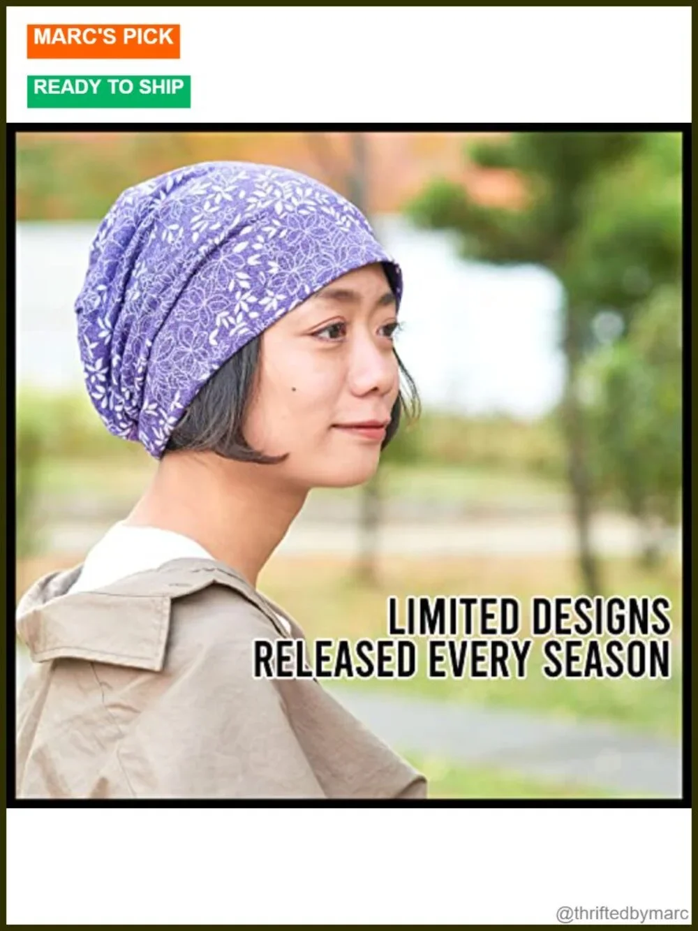 Slouchy Organic Cotton Beanie, Oversized Hipster Hat, Chemo Cap, Unisex